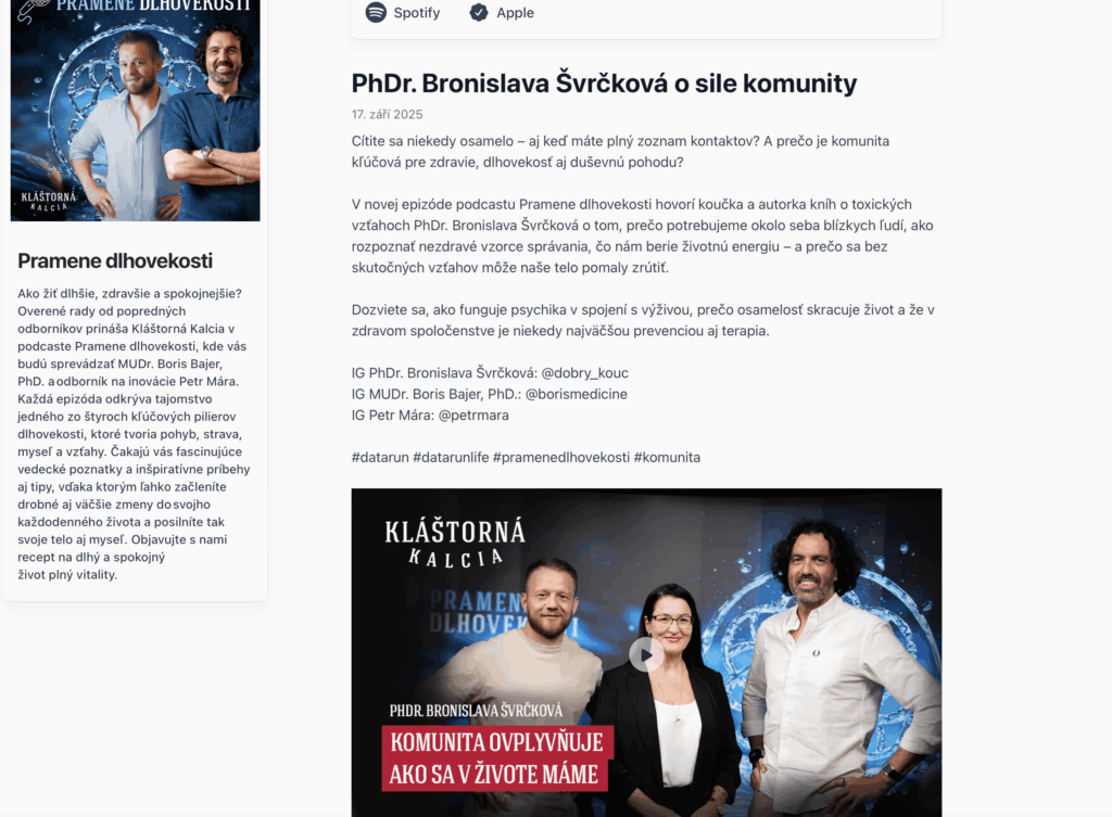 PhDr. Bronislava Švrčková o sile komunity